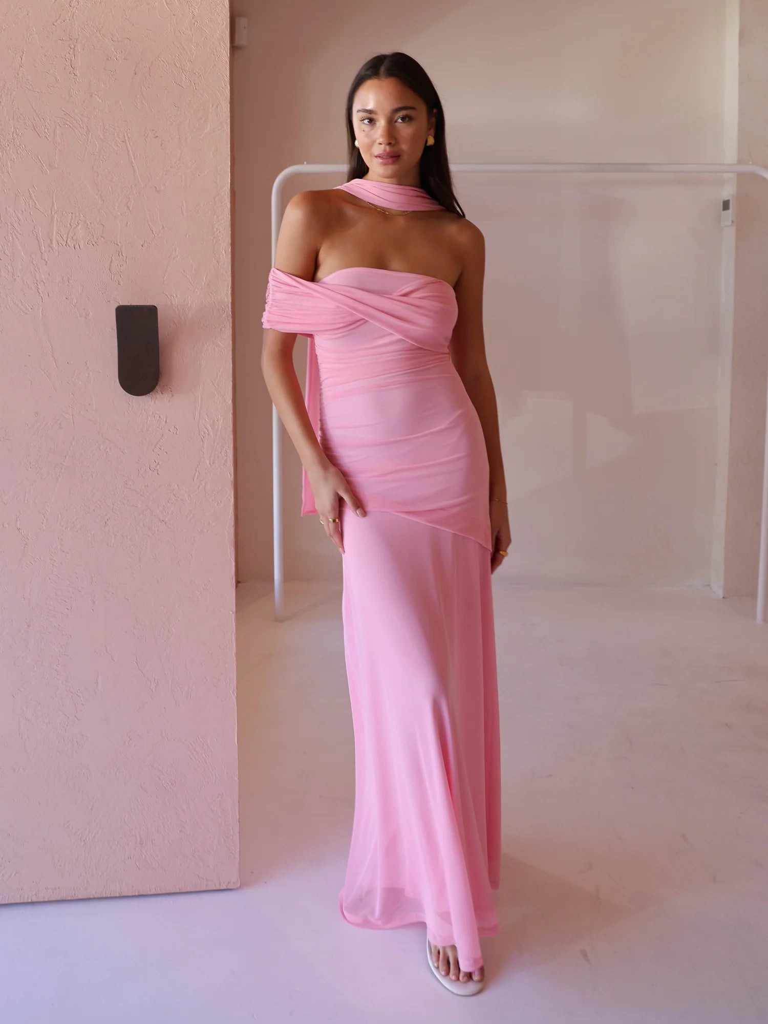 Vestido Longo com Tule Modern Aura