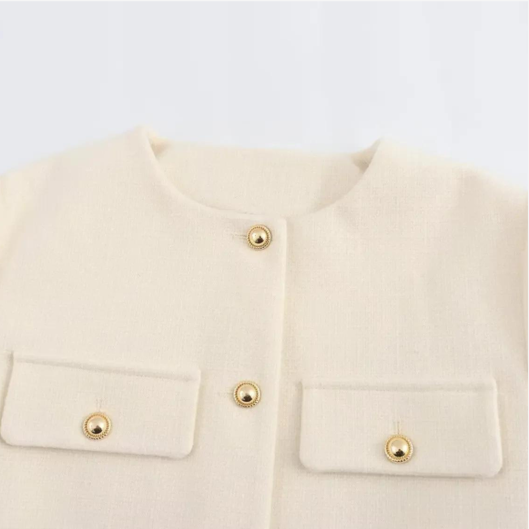 Casaco Feminino com Bolsos Modern Michele