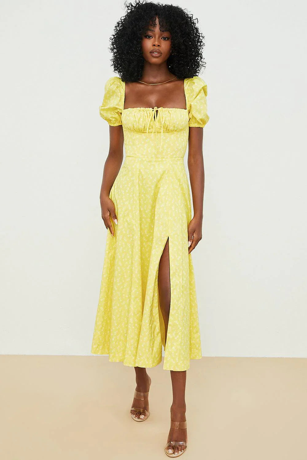 Vestido Midi com Manga Princesa Modern Fiorentina