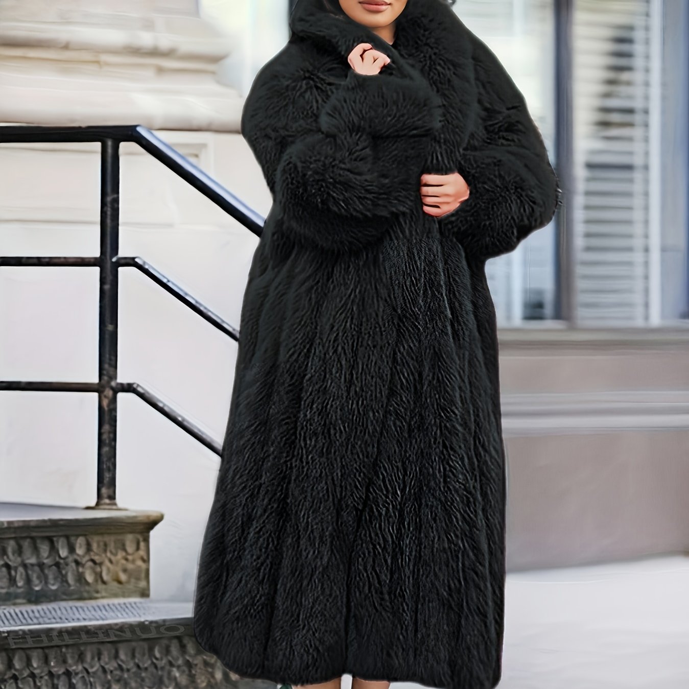 Casaco Longo de Pelo Modern Kizara