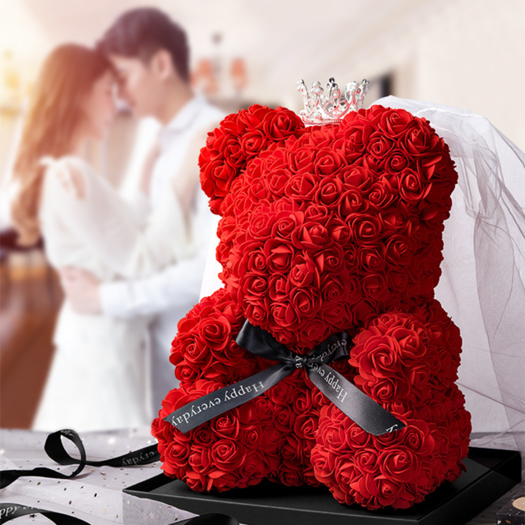 Urso de Rosas Eternas Teddy - 520 Rosas