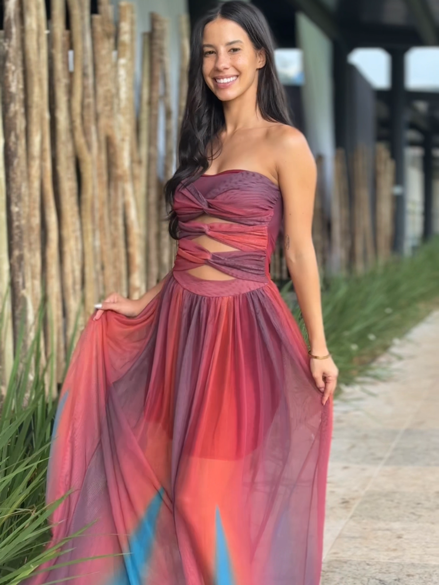 Vestido Longo Sem Alças Modern Bahamas