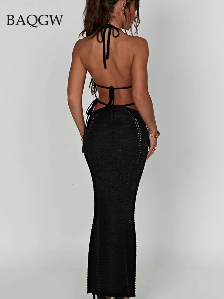 Conjunto Praiano Longo Tricô Modern Arabella