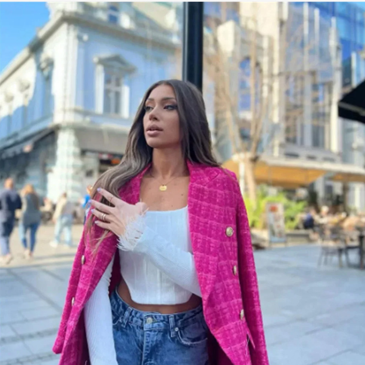 Blazer Feminino Tecido Duplo Modern Traf