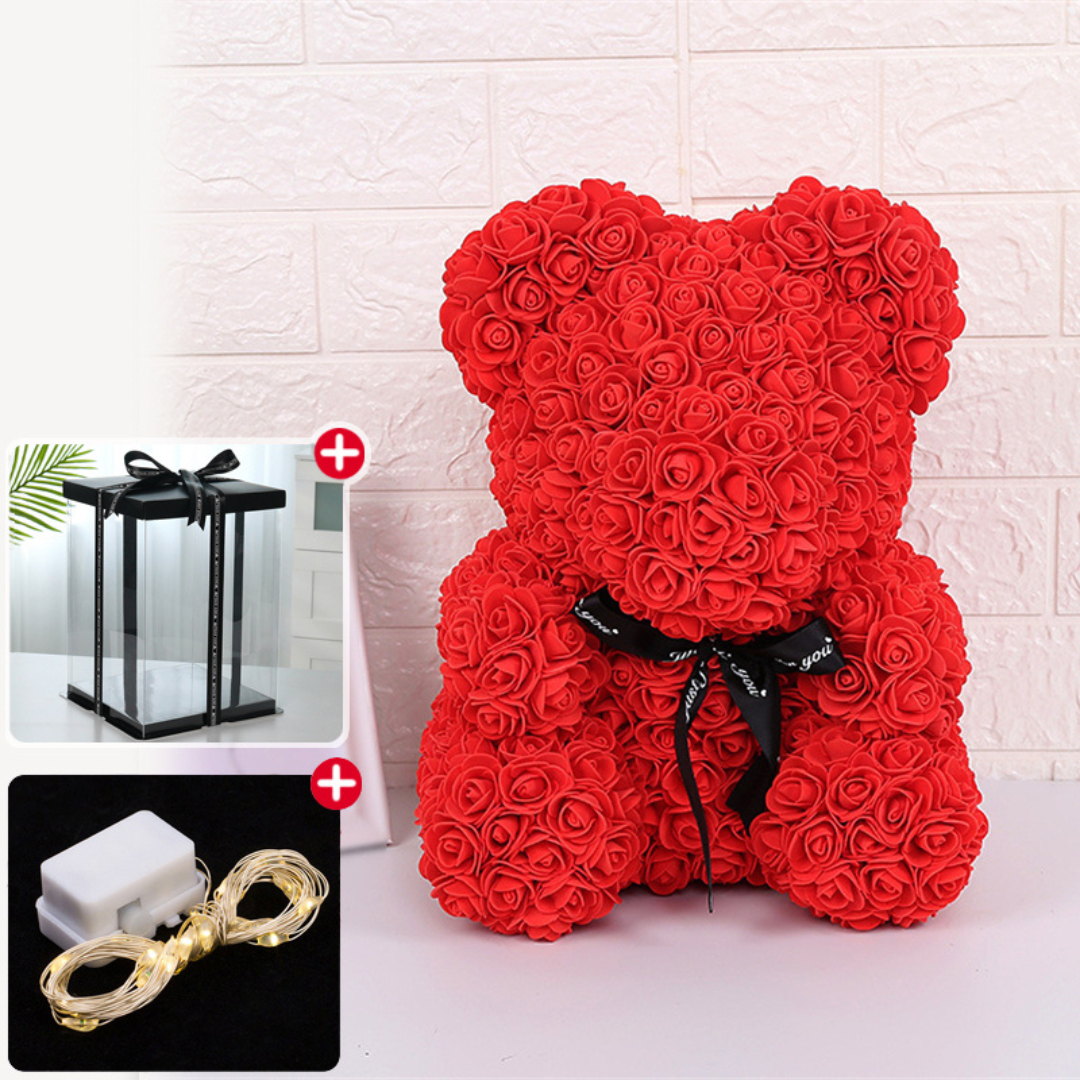 Urso de Rosas Eternas Teddy - 520 Rosas