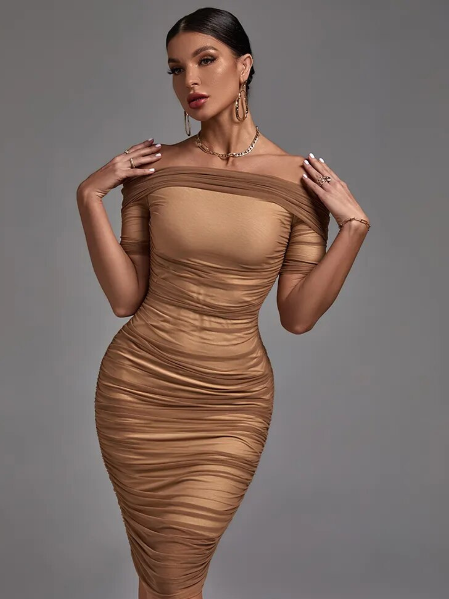 Vestido Festa Sem Ombro Modern On Luxury