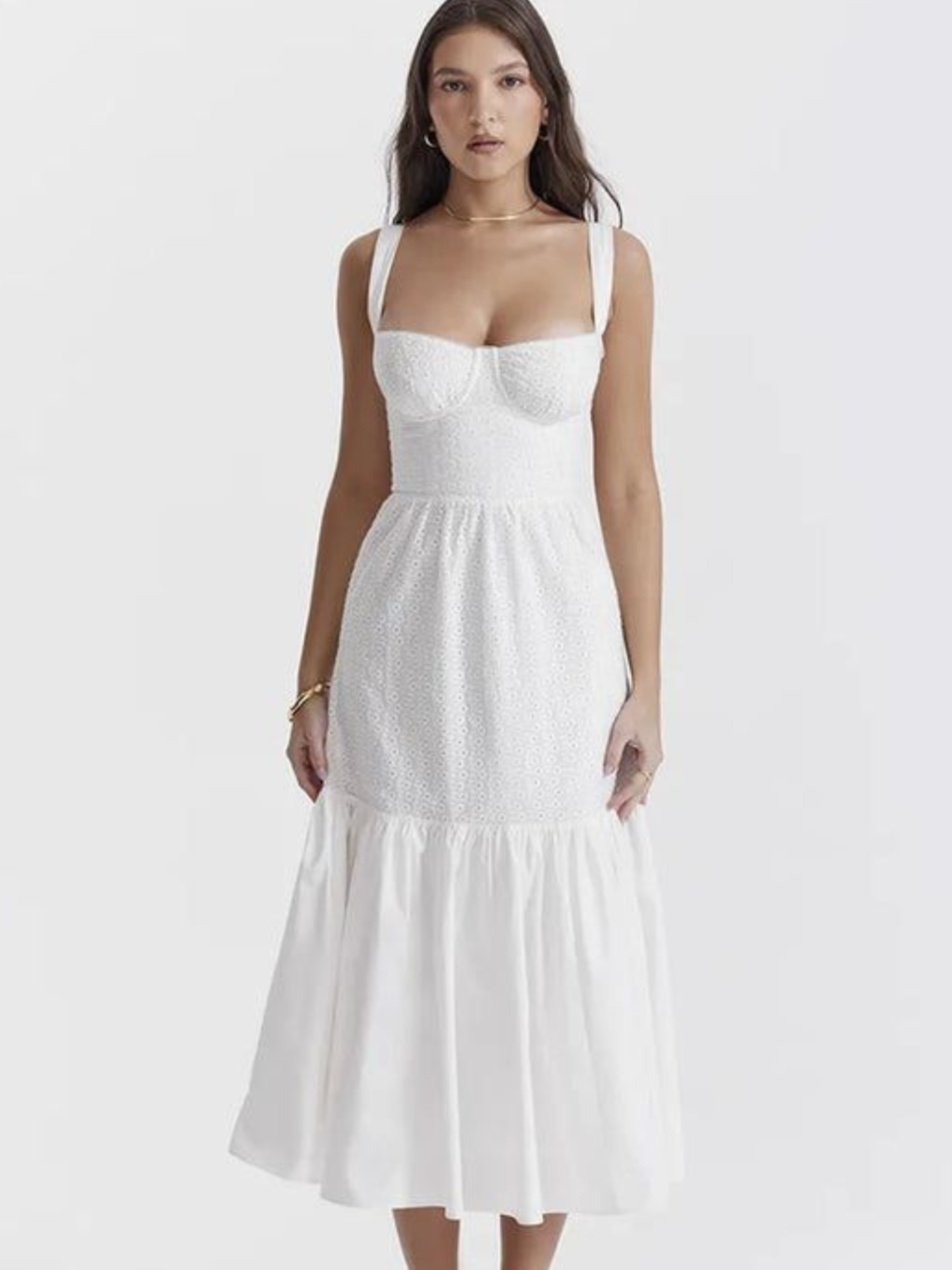 Vestido Mid Branco Bustier Julieta - GOLDEN ERA