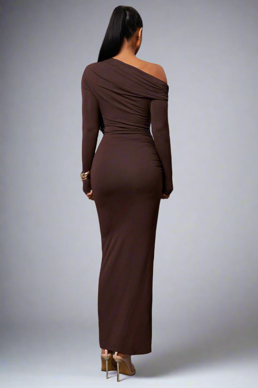 Vestido Longo Justo Modern Shelon