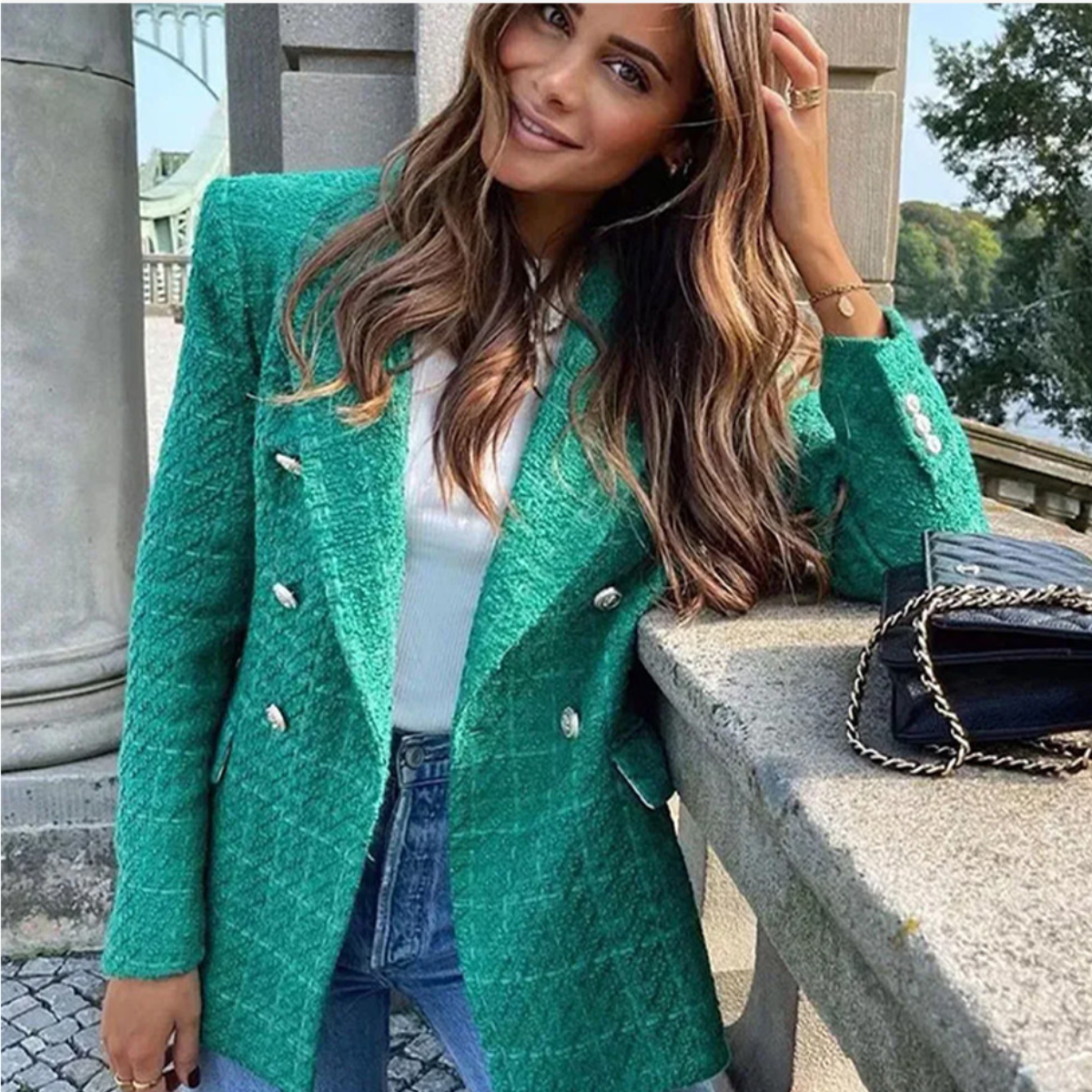 Blazer Feminino Tecido Duplo Modern Traf