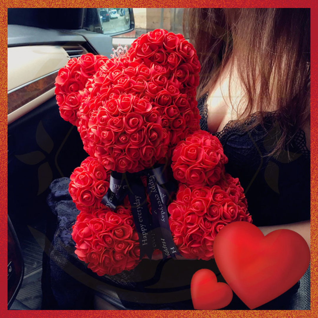 Urso de Rosas Eternas Teddy - 520 Rosas
