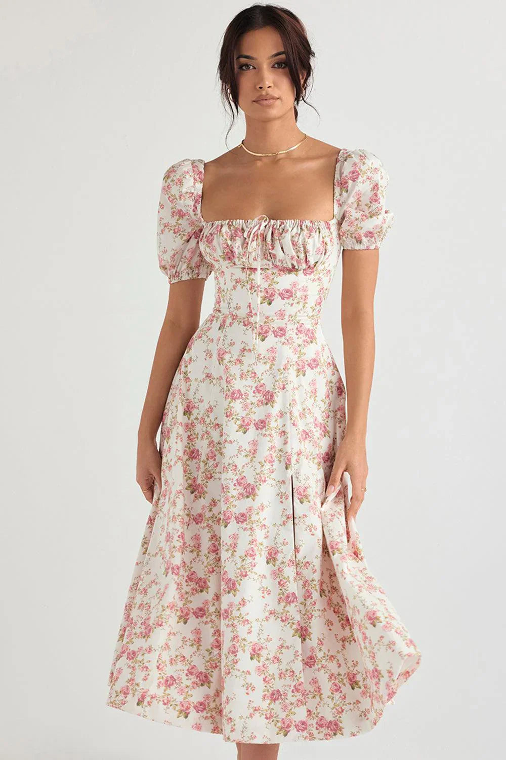 Vestido Midi com Manga Princesa Modern Fiorentina