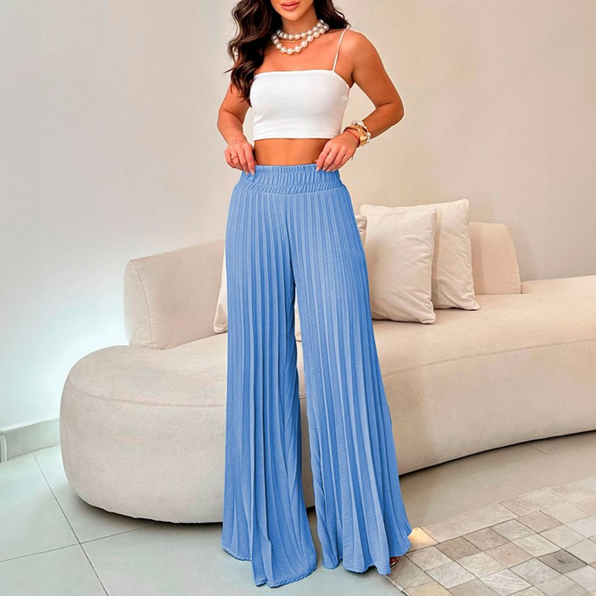 Calça Pantalona Plissada Modern Callie