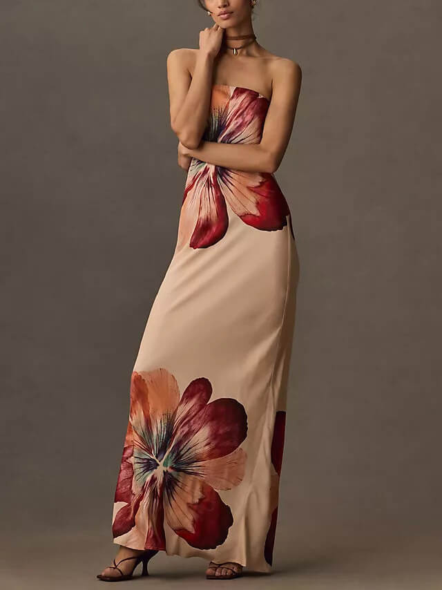Vestido Longo Floral Modern Pétala