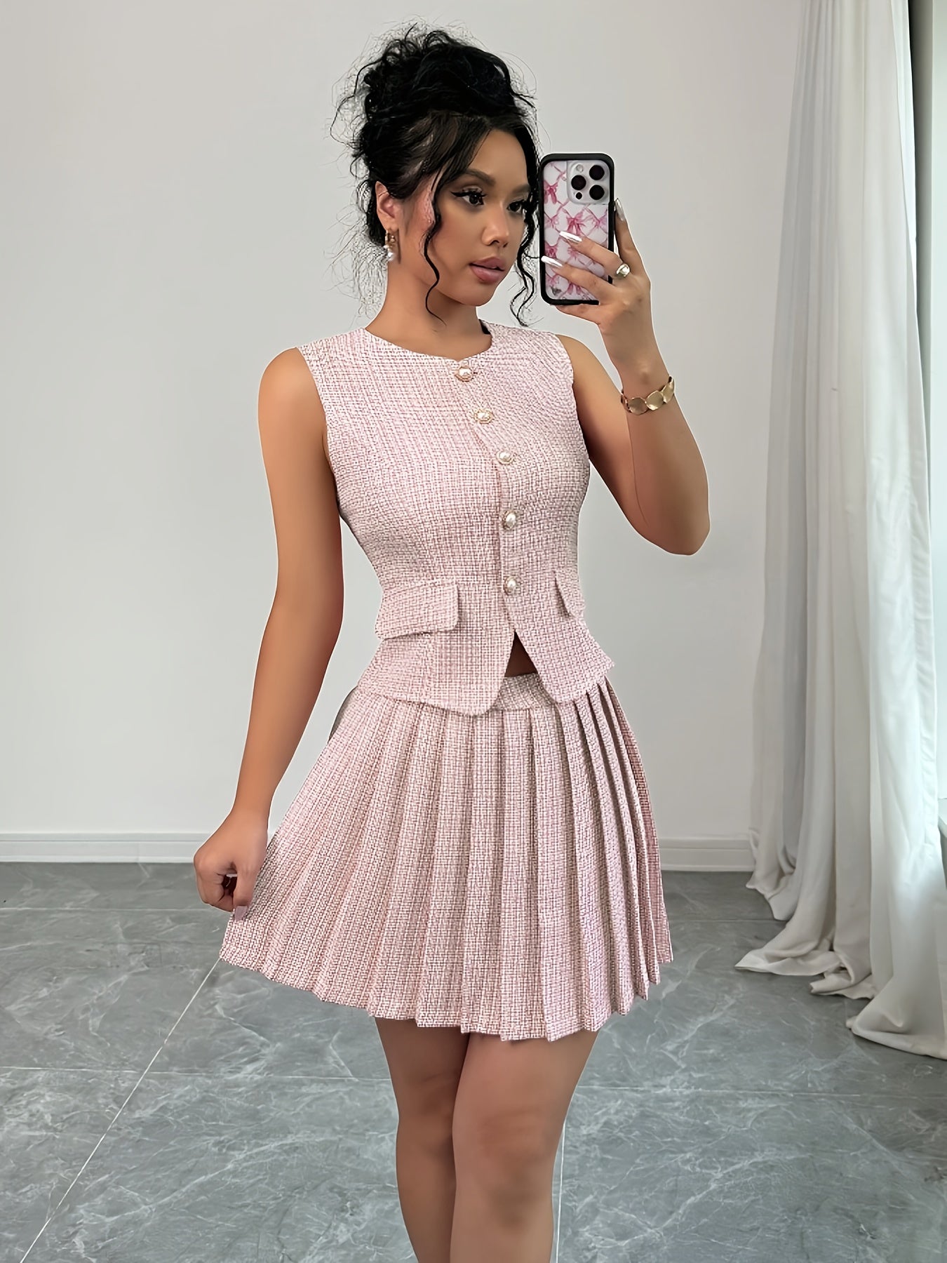 Conjunto Feminino Colete e Saia Modern Sanys