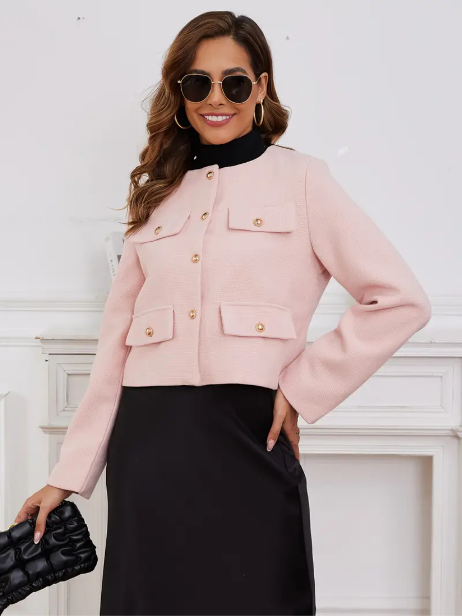 Casaco Feminino com Bolsos Modern Michele