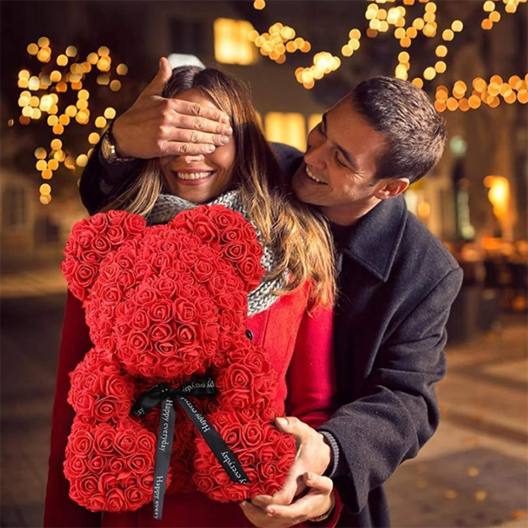Urso de Rosas Eternas Teddy - 520 Rosas