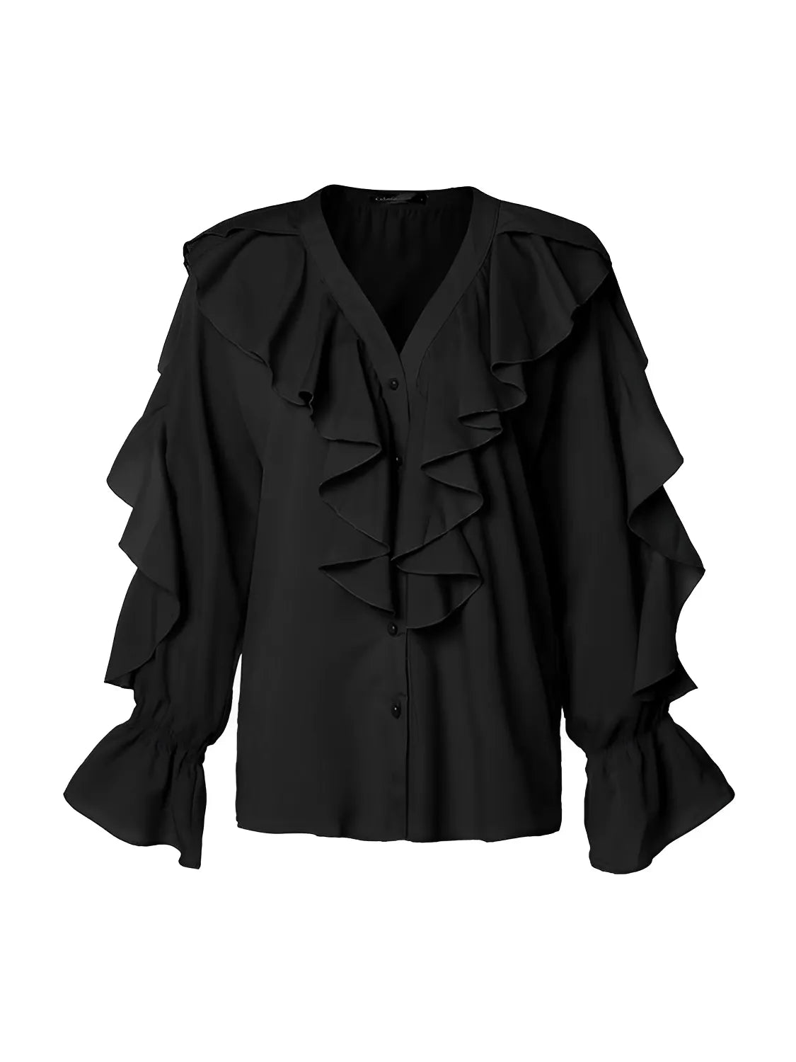 Camisa Feminina com Babados Boho Chique Modern Maribel