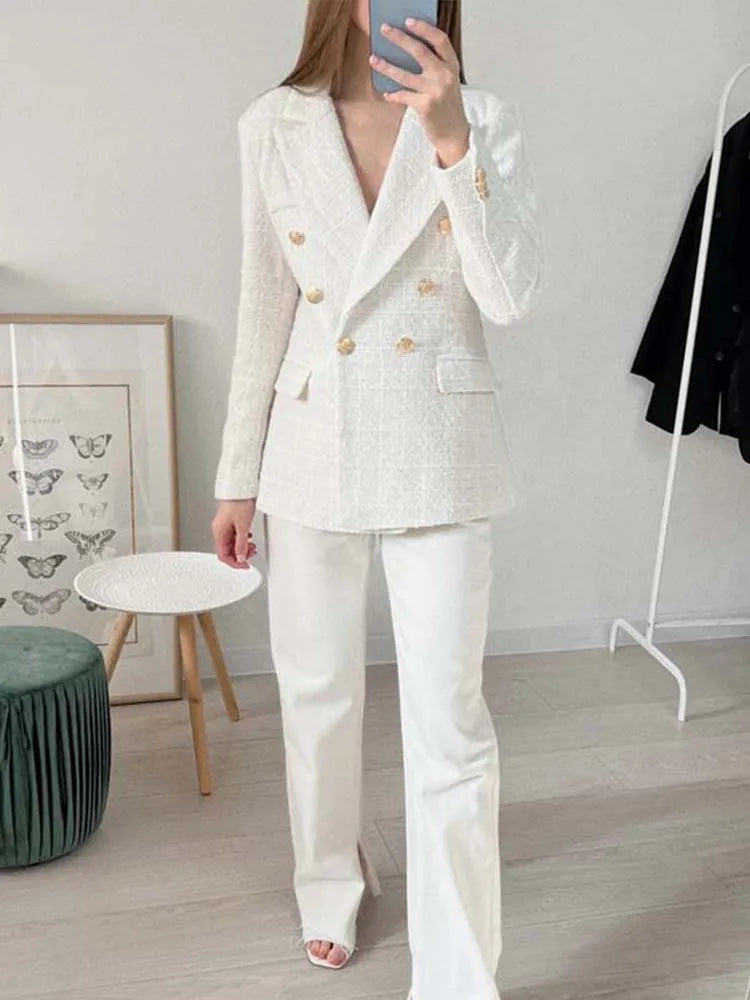 Blazer Feminino Tecido Duplo Modern Traf