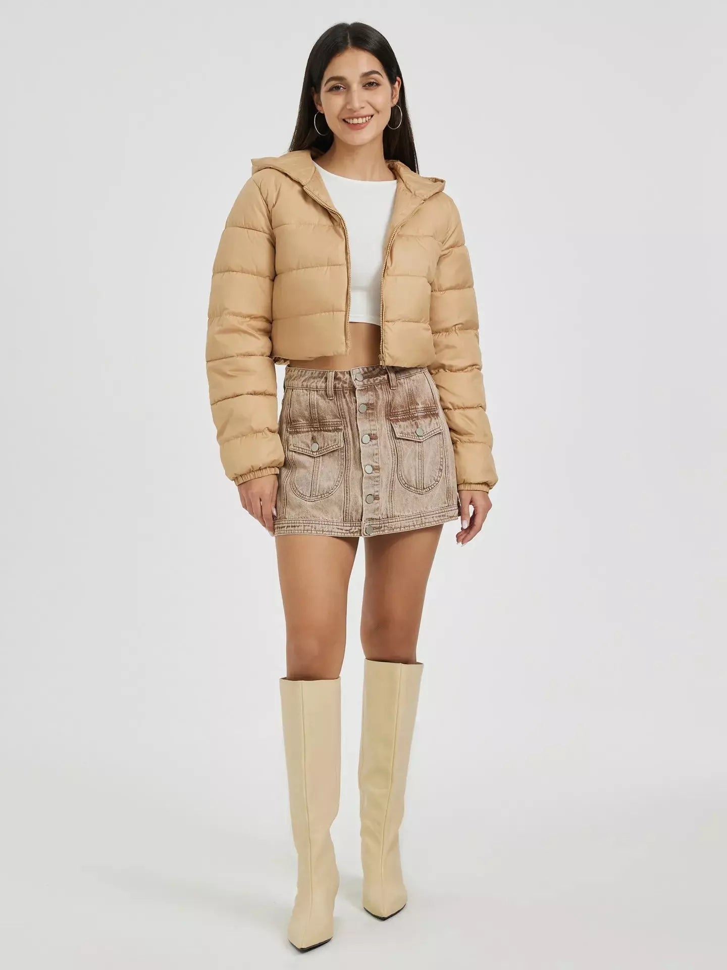 Jaqueta Feminina Puffer Acolchoada Modern Jaden