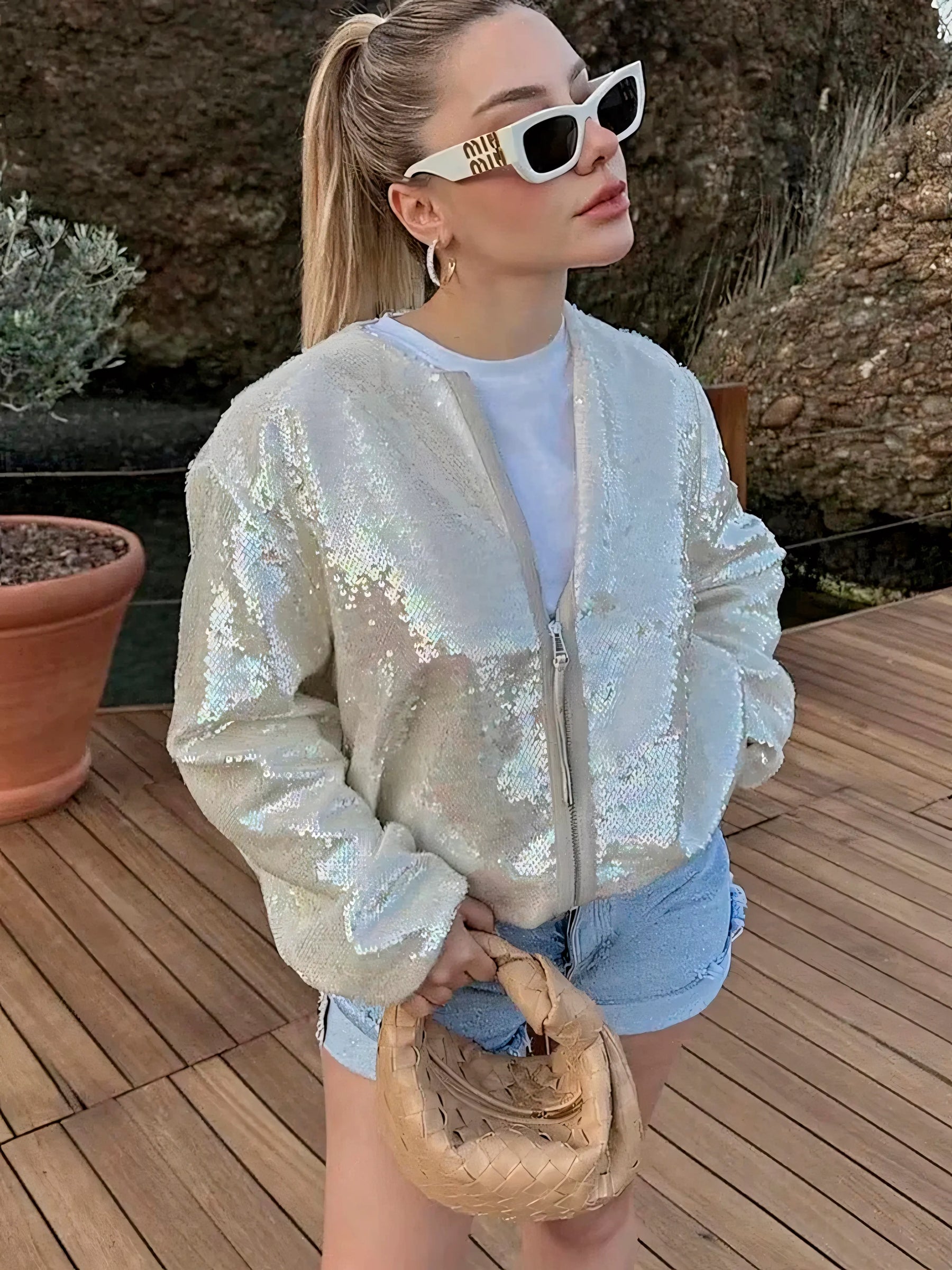 Jaqueta de Paetê Modern Zoe