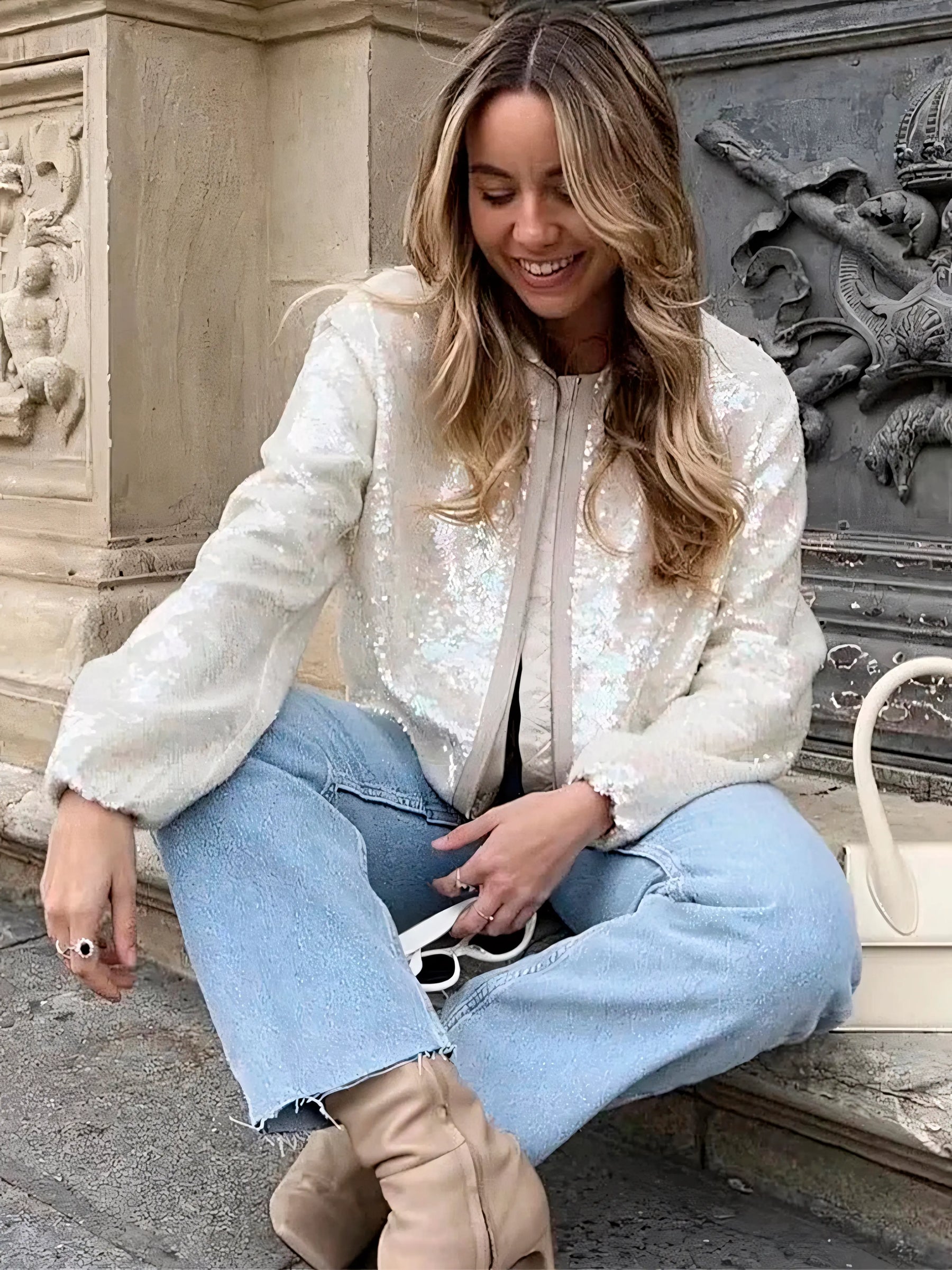 Jaqueta de Paetê Modern Zoe