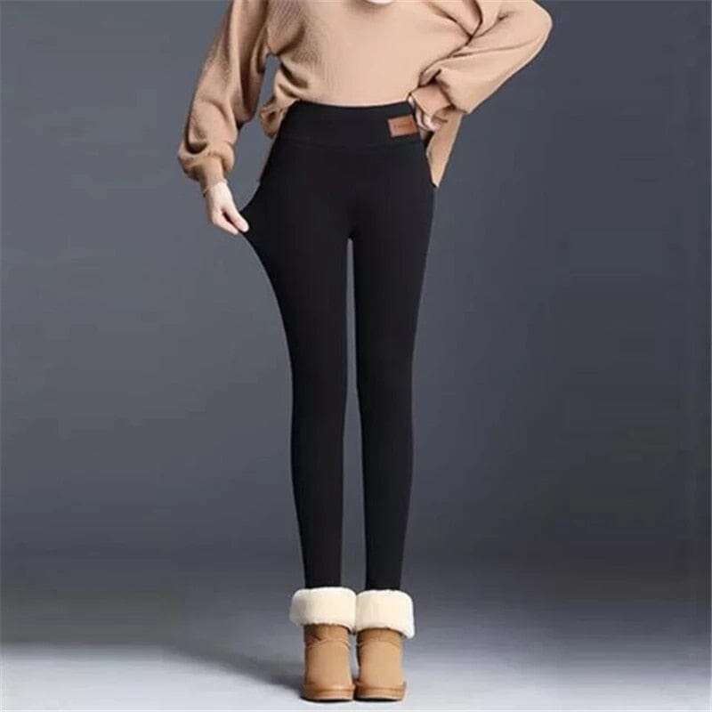 Calça Legging Térmica Forrada Com Lã Polar Confort
