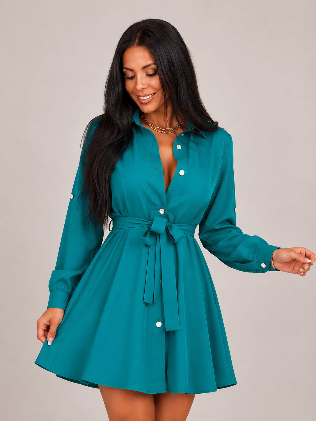 Vestido Camisa com Cinto Modern Letícia
