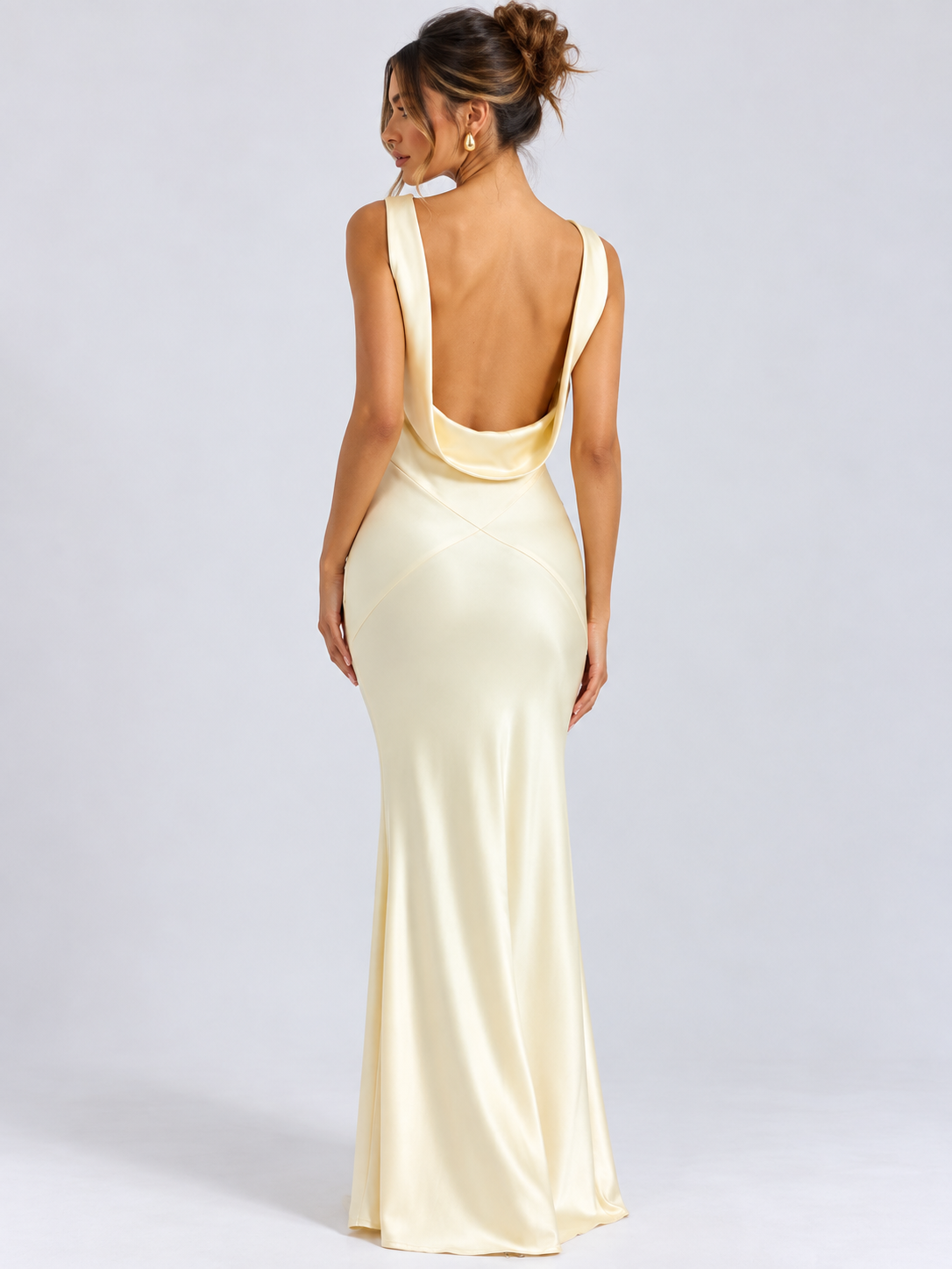 Vestido Longo Cetim Premium Modern Alurah