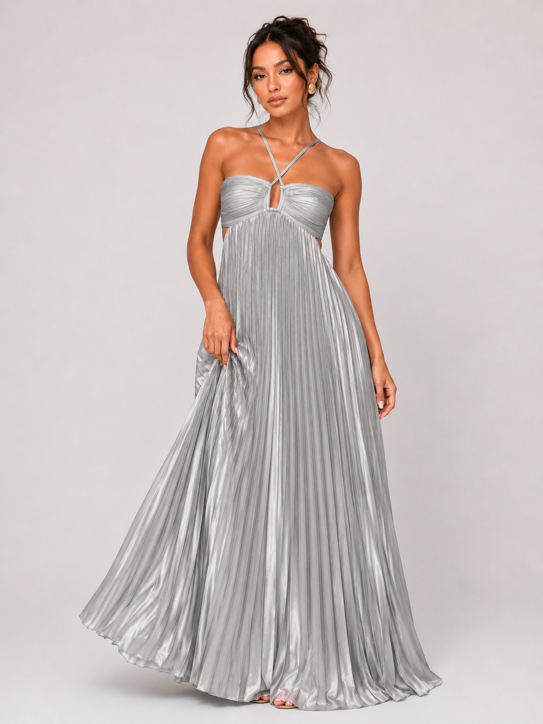 Vestido Longo Plissado Modern Loren