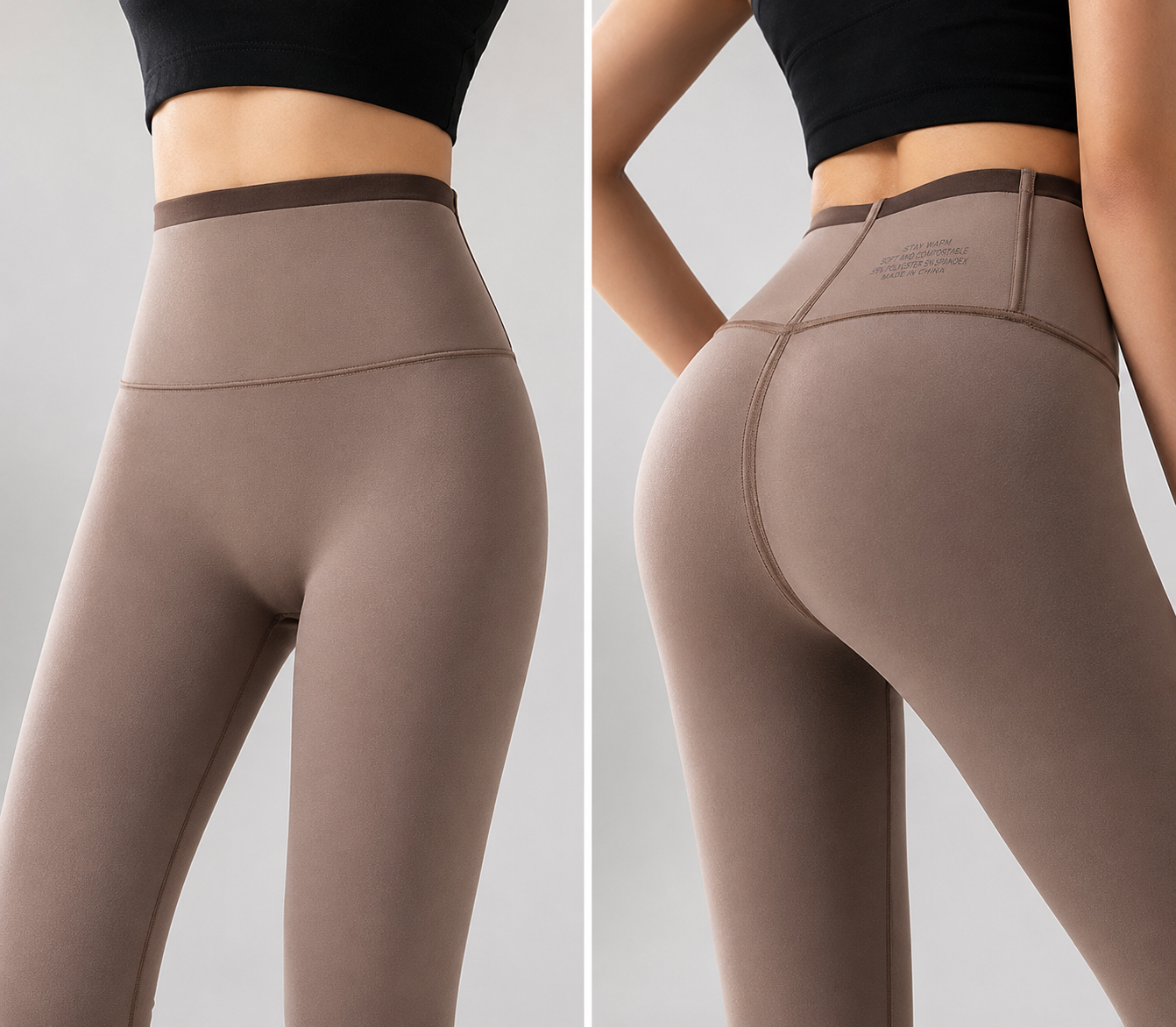 Calça Legging Térmica Feminina Flanelada Premium Cós Alto Alta Elasticidade