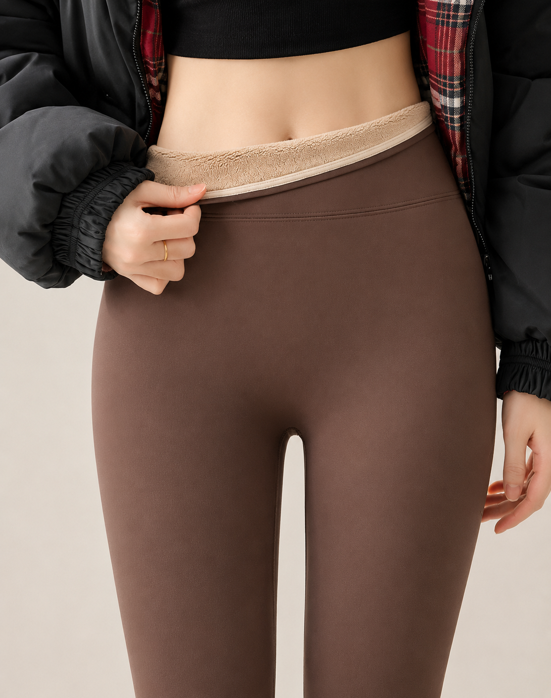 Calça Legging Térmica Feminina Flanelada Premium Cós Alto Alta Elasticidade