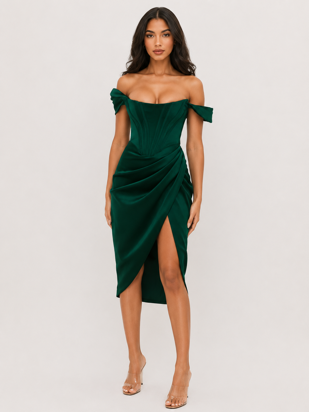 Vestido Midi Corset Estruturado Modern Victória