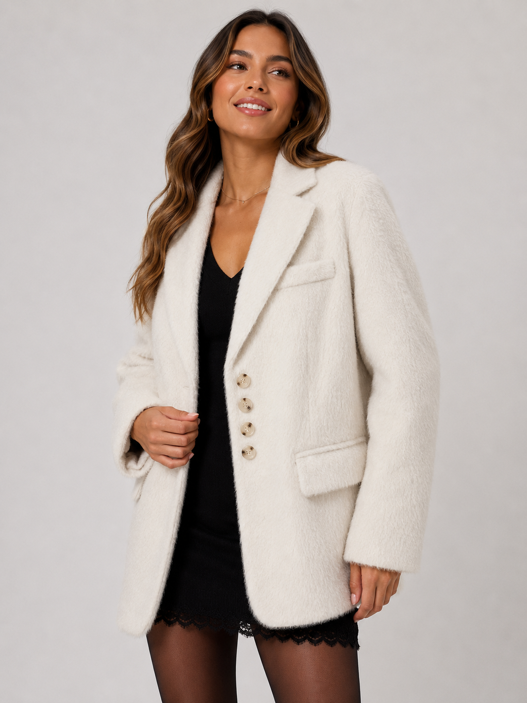 Blazer Feminino Peluciado Modern Soft - OUTONO INVERNO