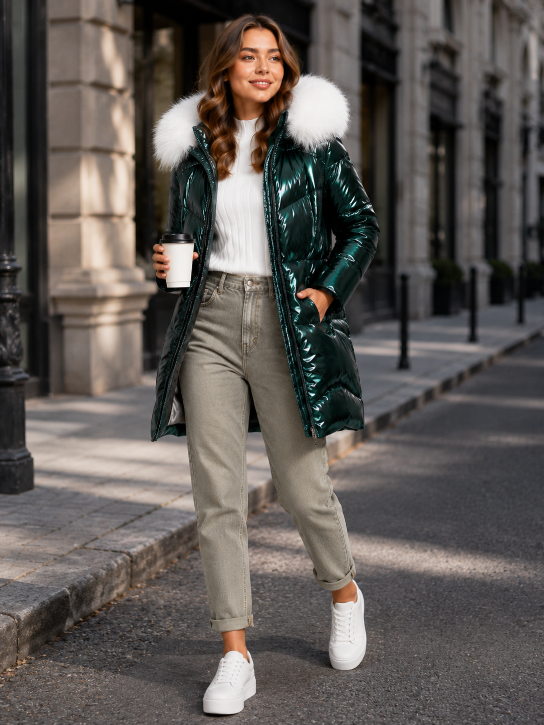Jaqueta Feminina de Parka Modern Sabine