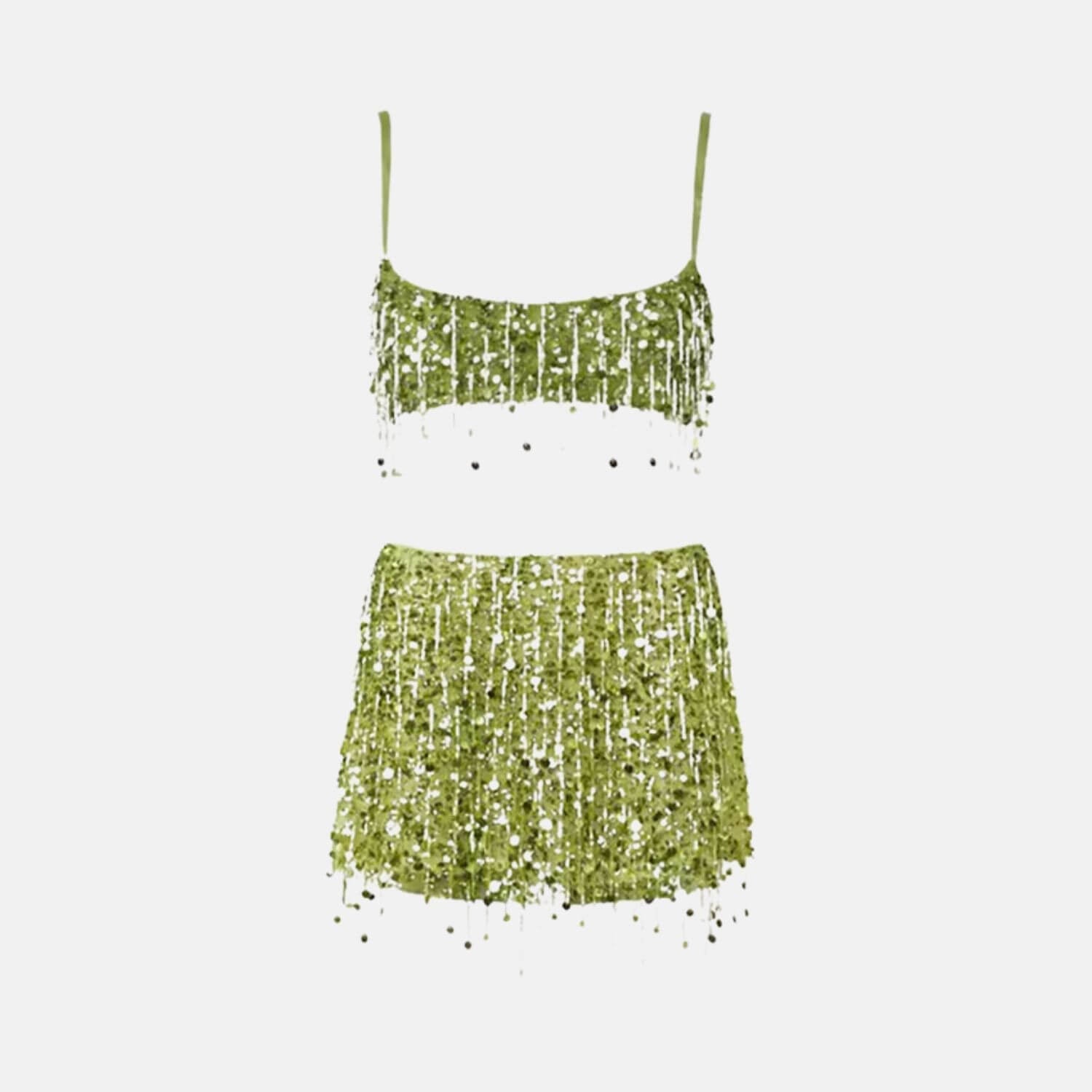 Cropped e Saia Paetê Modern Soleil