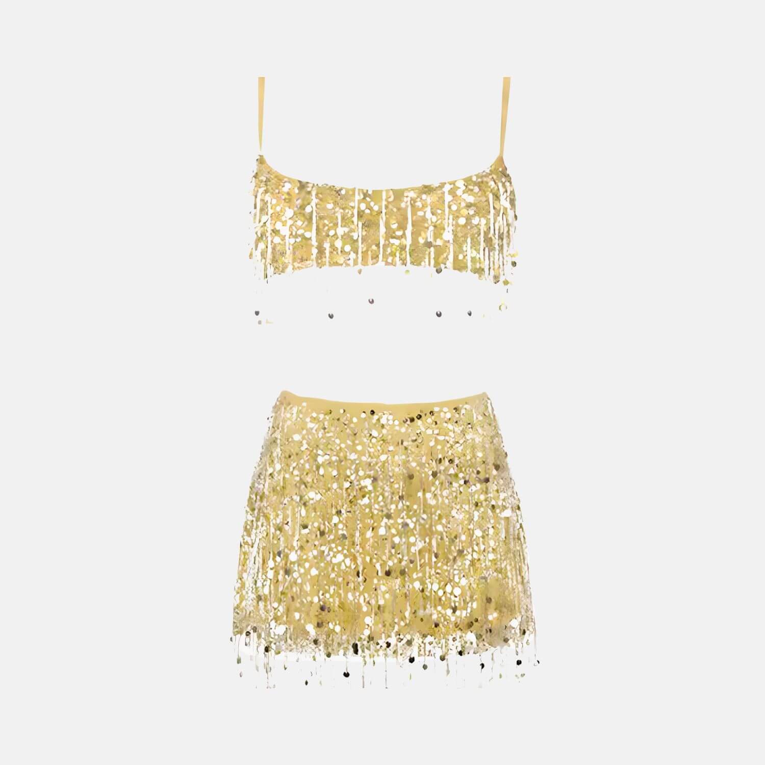 Cropped e Saia Paetê Modern Soleil