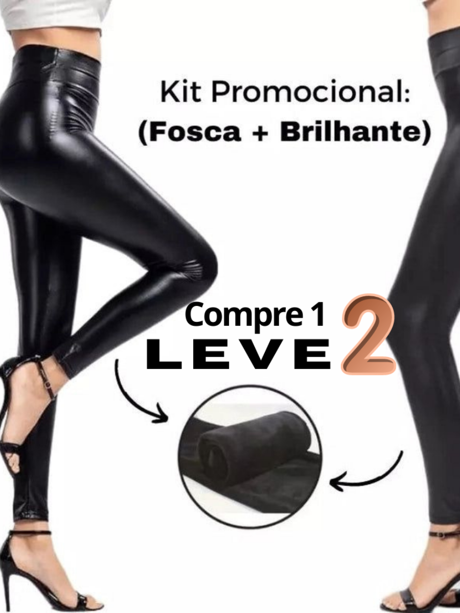 Calça Feminina de Couro Peluciada Black - Compre 1 Leve 2