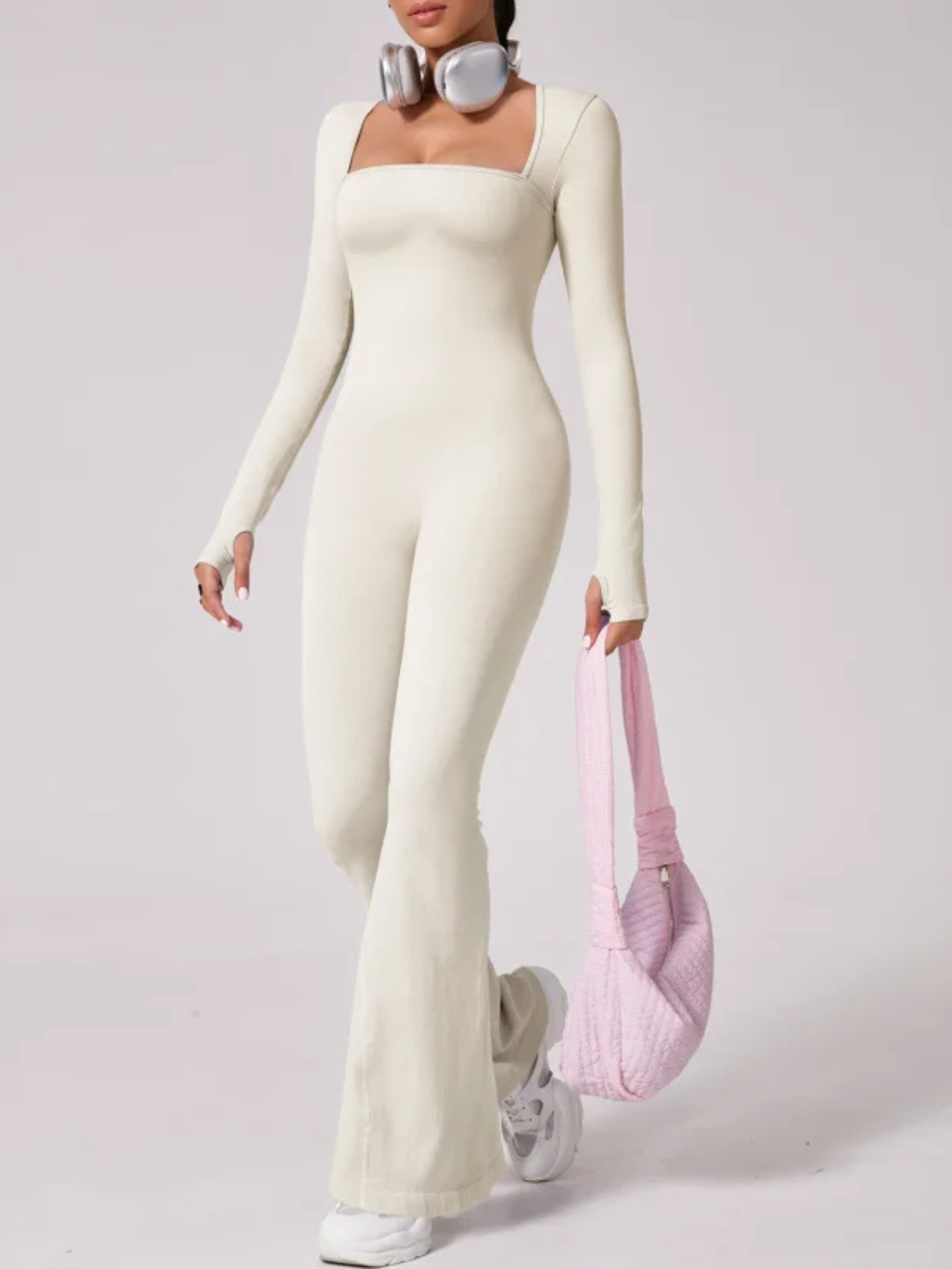 Macacão Casual Flare Manga Longa Modern Confort - FITNESS