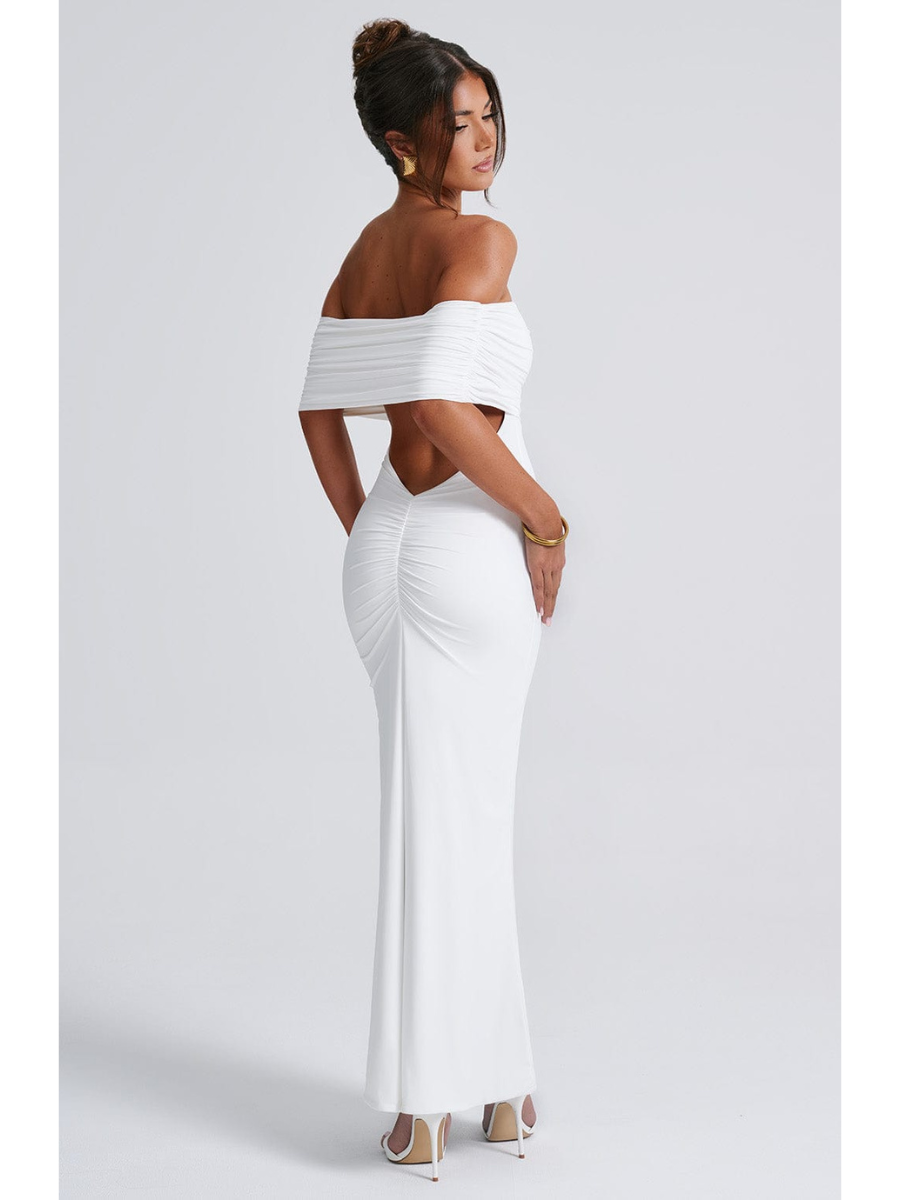 Vestido Longo Ombro a Ombro Costas Aberta Modern Luiza