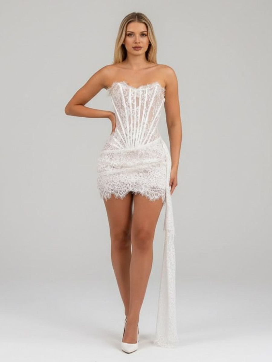 Vestido Curto Corset de Renda Modern Dubai