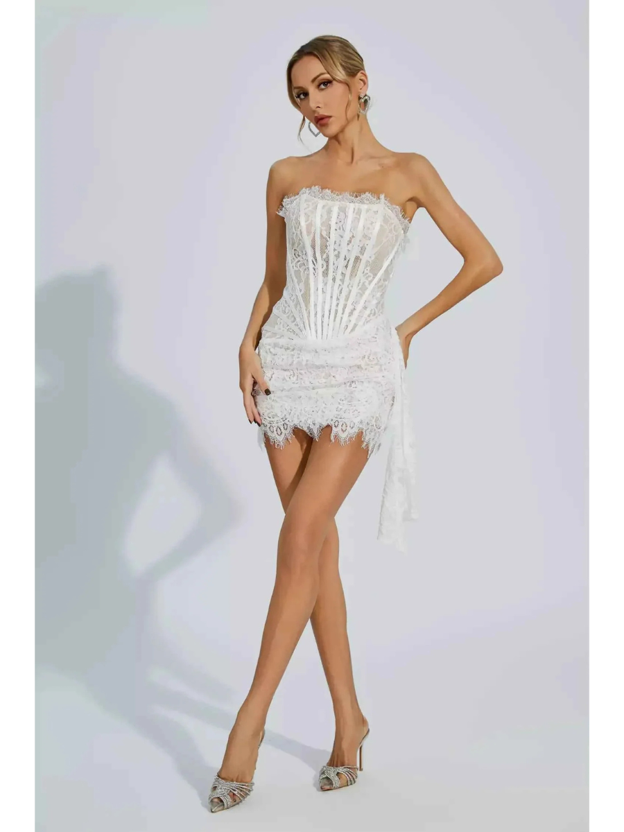 Vestido Curto Corset de Renda Modern Dubai