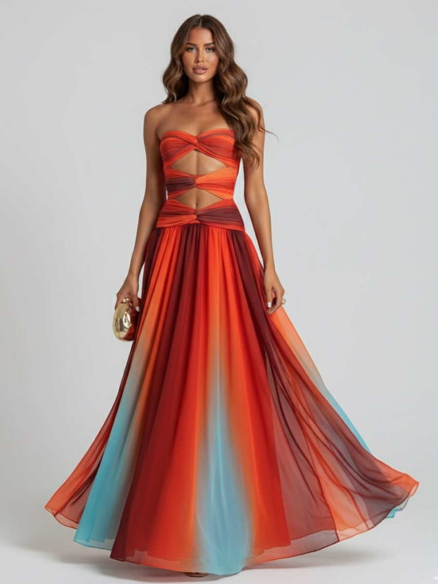 Vestido Longo Sem Alças Modern Amsterdã - OASIS