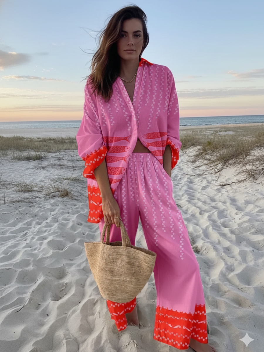 Conjunto Praiano Camisa e Calça Modern Kali