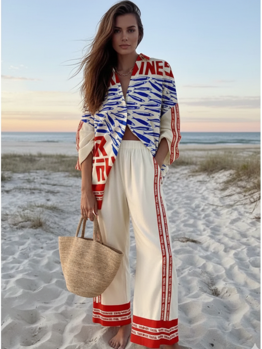 Conjunto Praiano Camisa e Calça Modern Kali