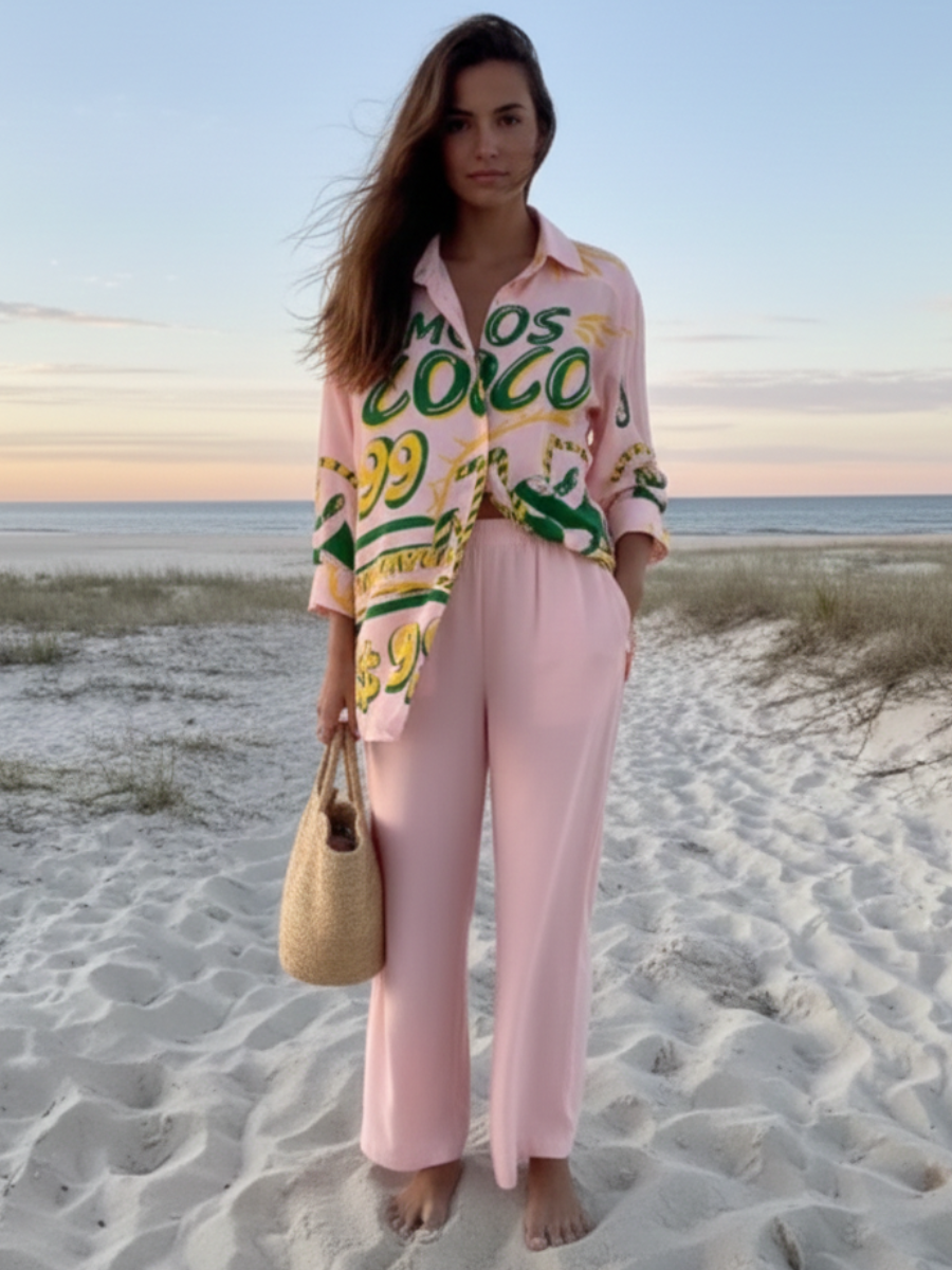 Conjunto Praiano Camisa e Calça Modern Kali