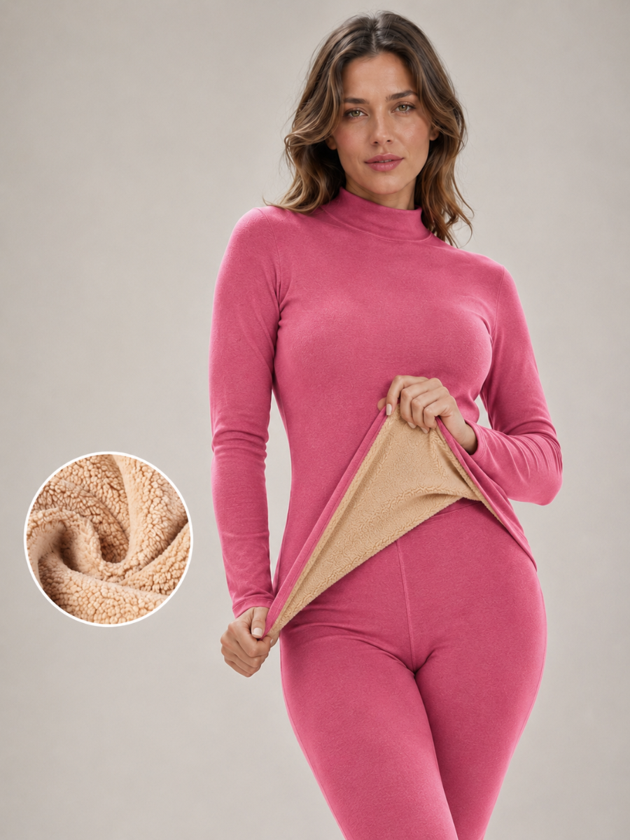 Conjunto Feminino Térmico Peluciado Blusa e Legging Modern Belinda
