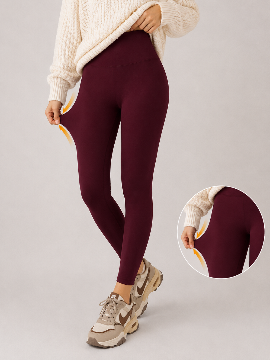 Calça Legging Térmica Feminina Flanelada Premium Cós Alto Alta Elasticidade