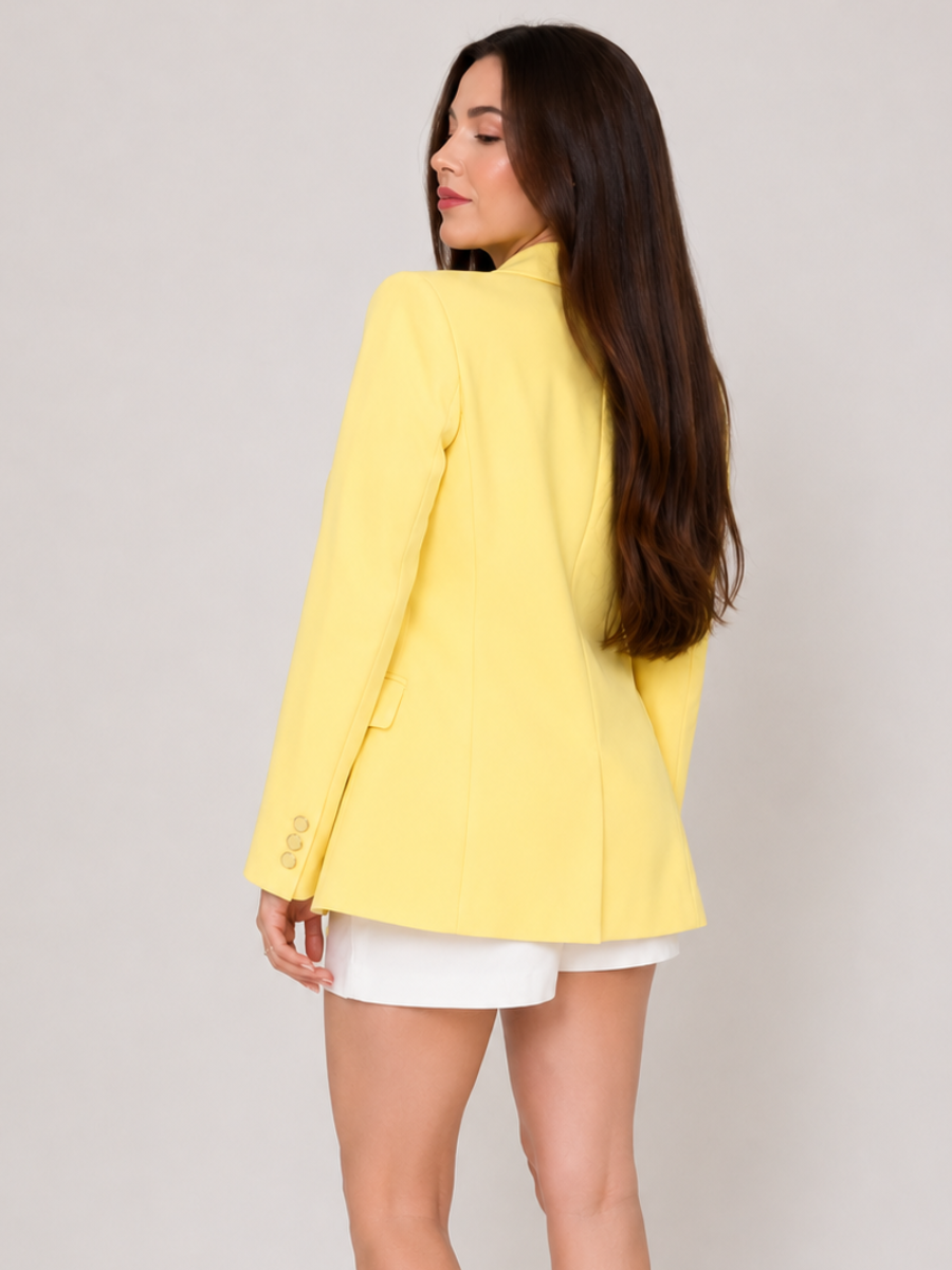 Blazer Feminino Oversized Alfaiataria Modern Butter