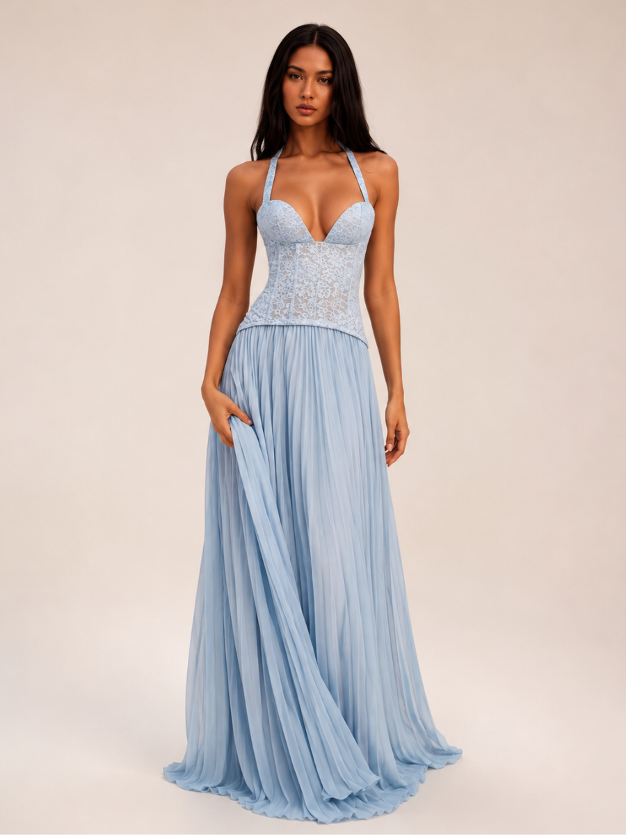 Vestido Longo Efeito Corselet Modern Jasmynne