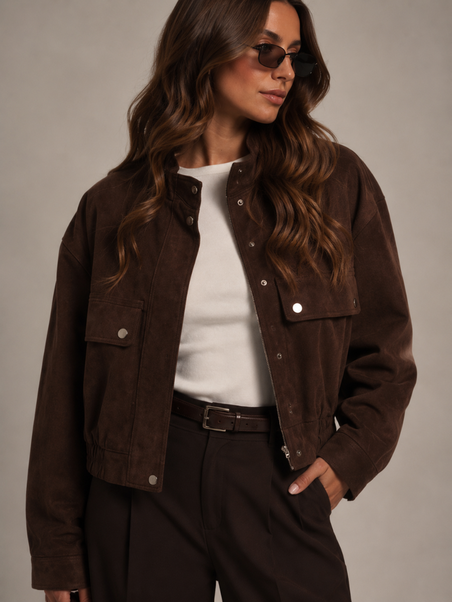 Jaqueta Suede Feminina Modern Évora